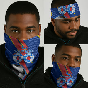 Personalized DR Congo Football Leopard GOAL Neck Gaiter Congolese Football Champion - Dynamic Halftone Soccer Style
