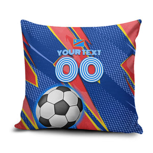 Personalized DR Congo Football Leopard GOAL Pillow Cover Congolese Football Champion - Dynamic Halftone Soccer Style