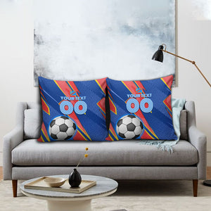 Personalized DR Congo Football Leopard GOAL Pillow Cover Congolese Football Champion - Dynamic Halftone Soccer Style