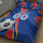 Personalized DR Congo Football Leopard GOAL Quilt Bed Set Congolese Football Champion - Dynamic Halftone Soccer Style