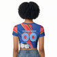 Personalized DR Congo Football Leopard GOAL Raglan Cropped T shirt Congolese Football Champion - Dynamic Halftone Soccer Style