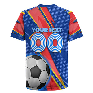 Personalized DR Congo Football Leopard GOAL Rugby Jersey Congolese Football Champion - Dynamic Halftone Soccer Style