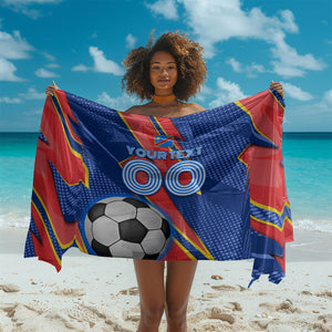Personalized DR Congo Football Leopard GOAL Sarong Congolese Football Champion - Dynamic Halftone Soccer Style
