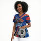Personalized DR Congo Football Leopard GOAL Scrub Top Congolese Football Champion - Dynamic Halftone Soccer Style
