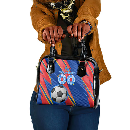 Personalized DR Congo Football Leopard GOAL Shoulder Handbag Congolese Football Champion - Dynamic Halftone Soccer Style