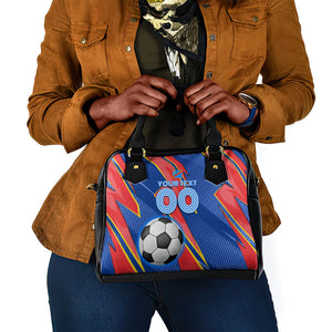 Personalized DR Congo Football Leopard GOAL Shoulder Handbag Congolese Football Champion - Dynamic Halftone Soccer Style