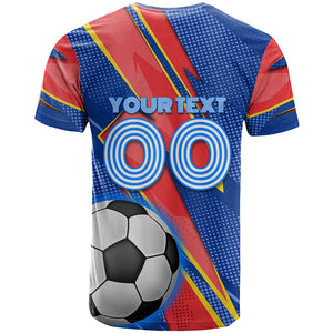 Personalized DR Congo Football Leopard GOAL T shirt Congolese Football Champion - Dynamic Halftone Soccer Style