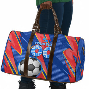 Personalized DR Congo Football Leopard GOAL Travel Bag Congolese Football Champion - Dynamic Halftone Soccer Style