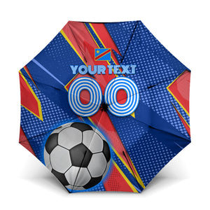 Personalized DR Congo Football Leopard GOAL Umbrella Congolese Football Champion - Dynamic Halftone Soccer Style