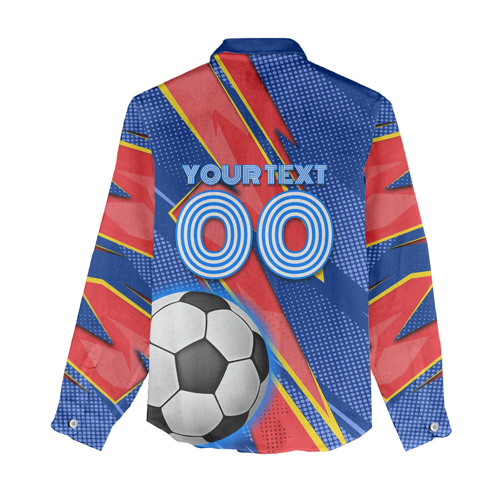 Personalized DR Congo Football Leopard GOAL Women Casual Shirt Congolese Football Champion - Dynamic Halftone Soccer Style