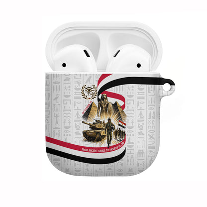 Egyptian Armed Forces AirPods Case Military Pharaoh Pyramids Egyptian Hieroglyphs