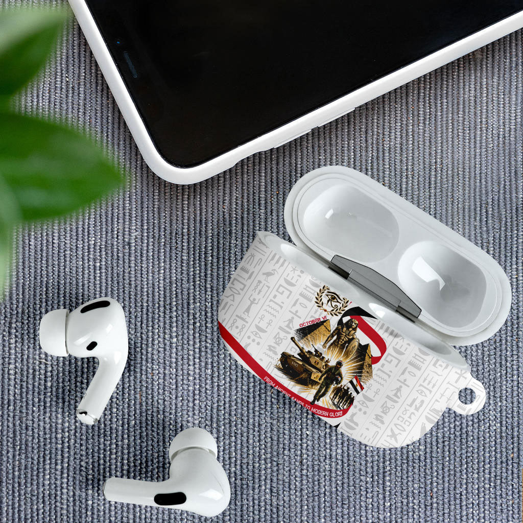Egyptian Armed Forces AirPods Case Military Pharaoh Pyramids Egyptian Hieroglyphs
