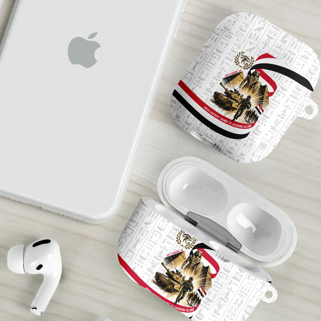 Egyptian Armed Forces AirPods Case Military Pharaoh Pyramids Egyptian Hieroglyphs