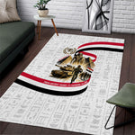 Egyptian Armed Forces Area Rug Military Pharaoh Pyramids Egyptian Hieroglyphs