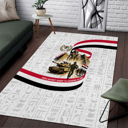Egyptian Armed Forces Area Rug Military Pharaoh Pyramids Egyptian Hieroglyphs