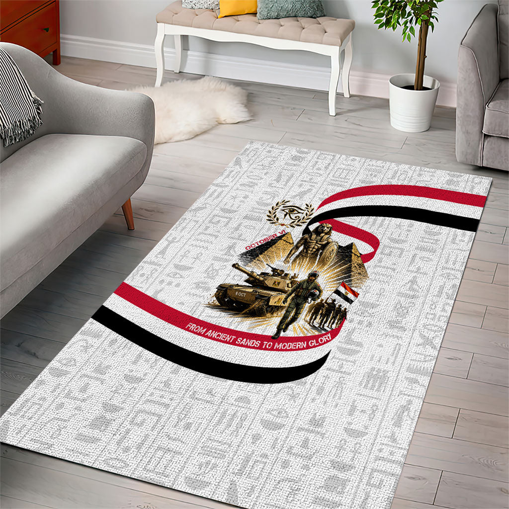 Egyptian Armed Forces Area Rug Military Pharaoh Pyramids Egyptian Hieroglyphs