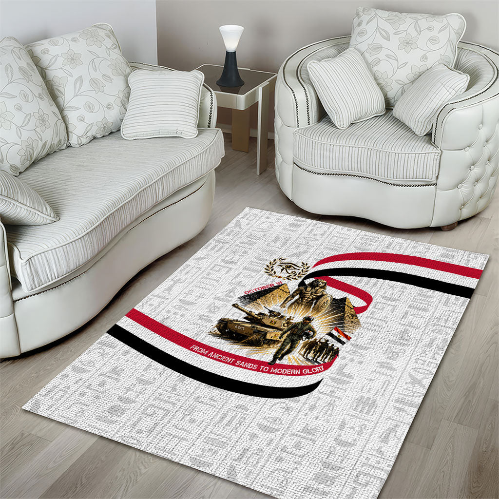 Egyptian Armed Forces Area Rug Military Pharaoh Pyramids Egyptian Hieroglyphs