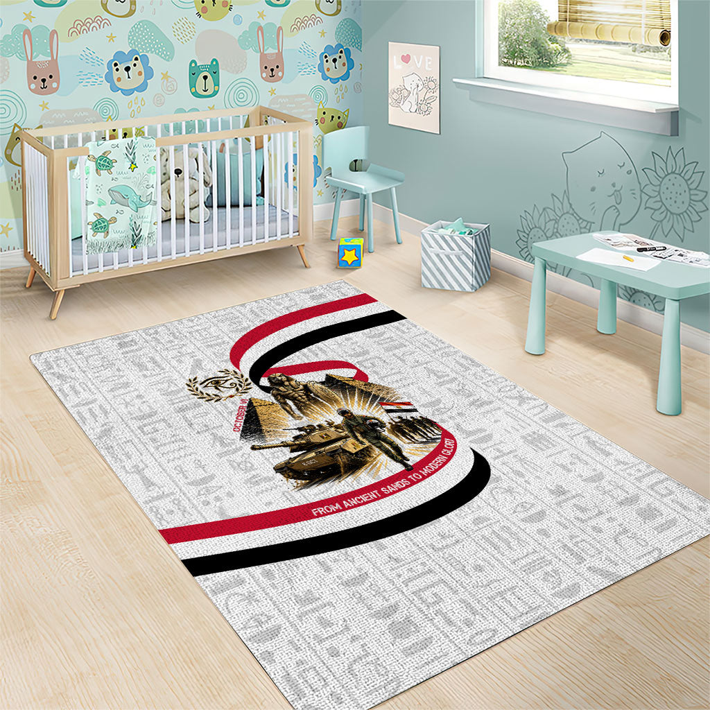 Egyptian Armed Forces Area Rug Military Pharaoh Pyramids Egyptian Hieroglyphs