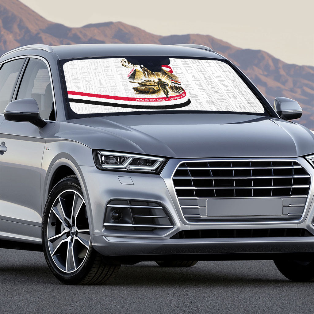 Egyptian Armed Forces Auto Sun Shade Military Pharaoh Pyramids Egyptian Hieroglyphs