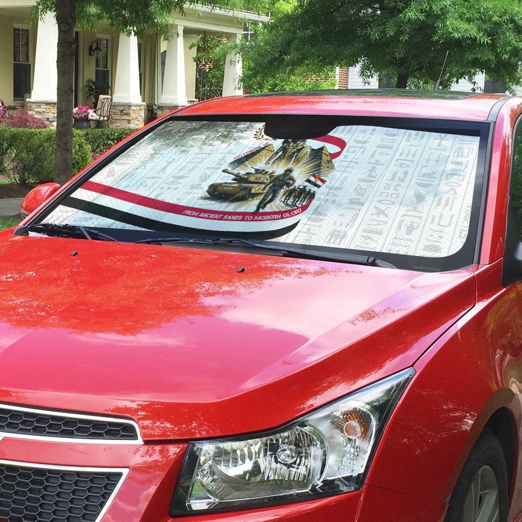 Egyptian Armed Forces Auto Sun Shade Military Pharaoh Pyramids Egyptian Hieroglyphs