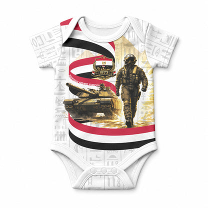 Egyptian Armed Forces Baby Onesie Military Pharaoh Pyramids Egyptian Hieroglyphs