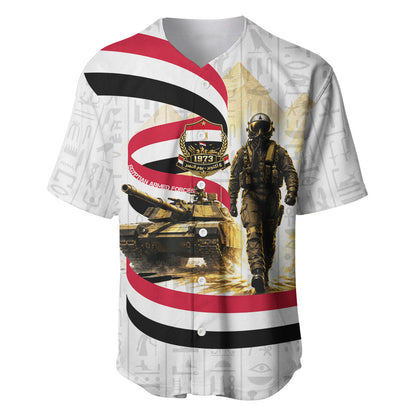 Egyptian Armed Forces Baseball Jersey Military Pharaoh Pyramids Egyptian Hieroglyphs