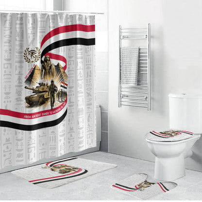 Egyptian Armed Forces Bathroom Set Military Pharaoh Pyramids Egyptian Hieroglyphs