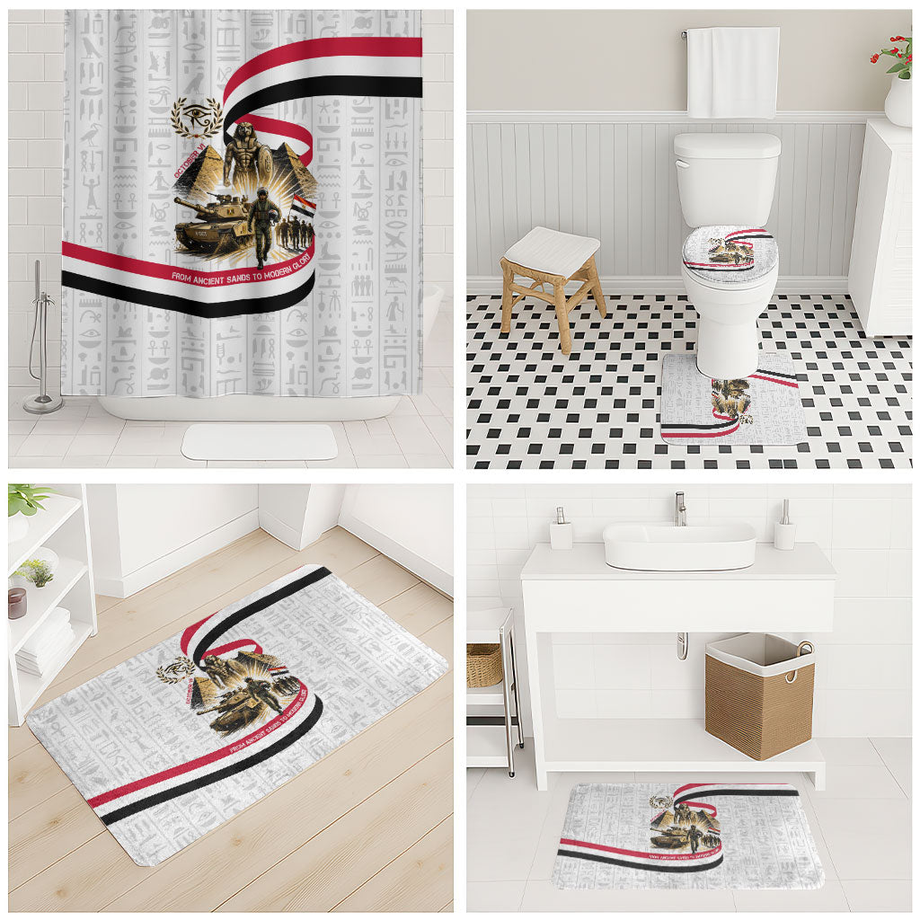 Egyptian Armed Forces Bathroom Set Military Pharaoh Pyramids Egyptian Hieroglyphs
