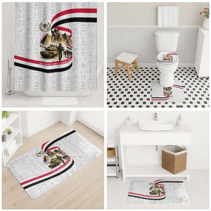 Egyptian Armed Forces Bathroom Set Military Pharaoh Pyramids Egyptian Hieroglyphs