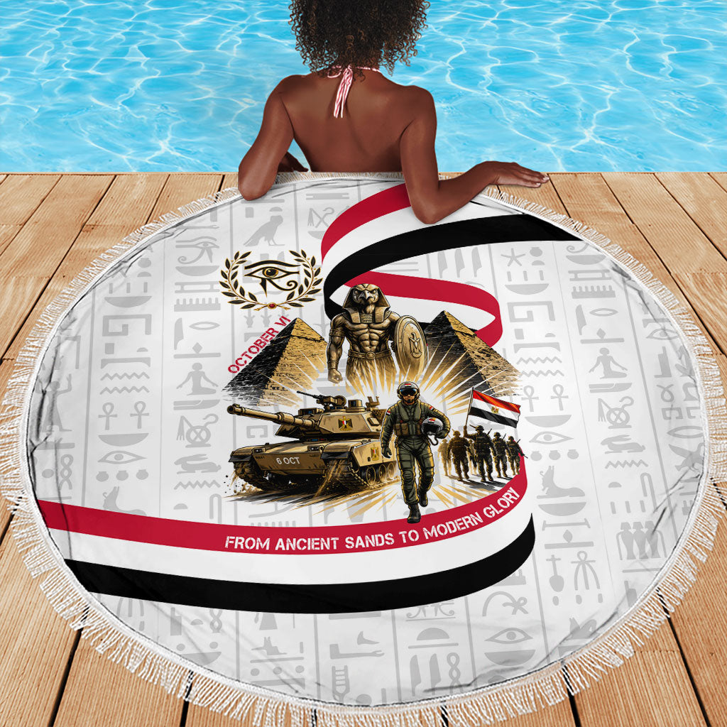 Egyptian Armed Forces Beach Blanket Military Pharaoh Pyramids Egyptian Hieroglyphs