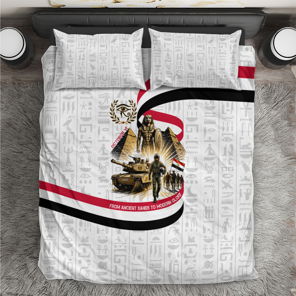 Egyptian Armed Forces Bedding Set Military Pharaoh Pyramids Egyptian Hieroglyphs
