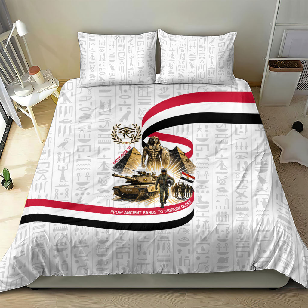 Egyptian Armed Forces Bedding Set Military Pharaoh Pyramids Egyptian Hieroglyphs