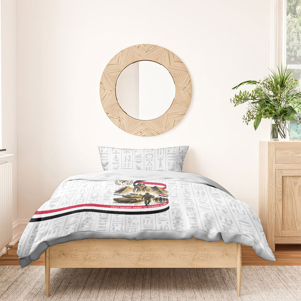 Egyptian Armed Forces Bedding Set Military Pharaoh Pyramids Egyptian Hieroglyphs