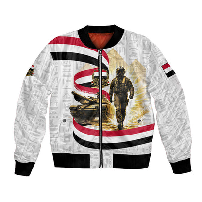 Egyptian Armed Forces Bomber Jacket Military Pharaoh Pyramids Egyptian Hieroglyphs