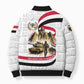 Egyptian Armed Forces Bomber Puffer Jacket Military Pharaoh Pyramids Egyptian Hieroglyphs