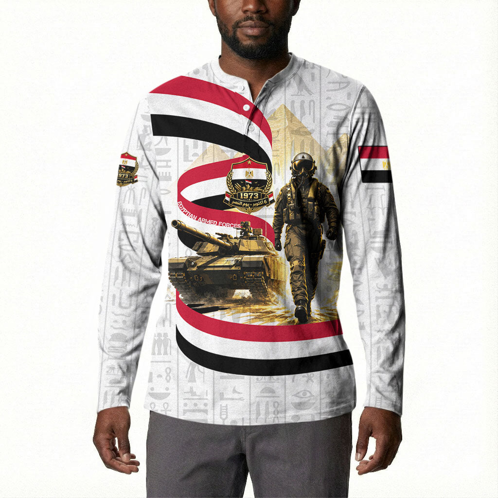Egyptian Armed Forces Button Sweatshirt Military Pharaoh Pyramids Egyptian Hieroglyphs