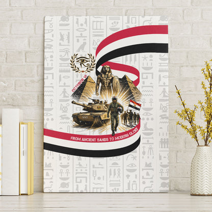 Egyptian Armed Forces Canvas Wall Art Military Pharaoh Pyramids Egyptian Hieroglyphs