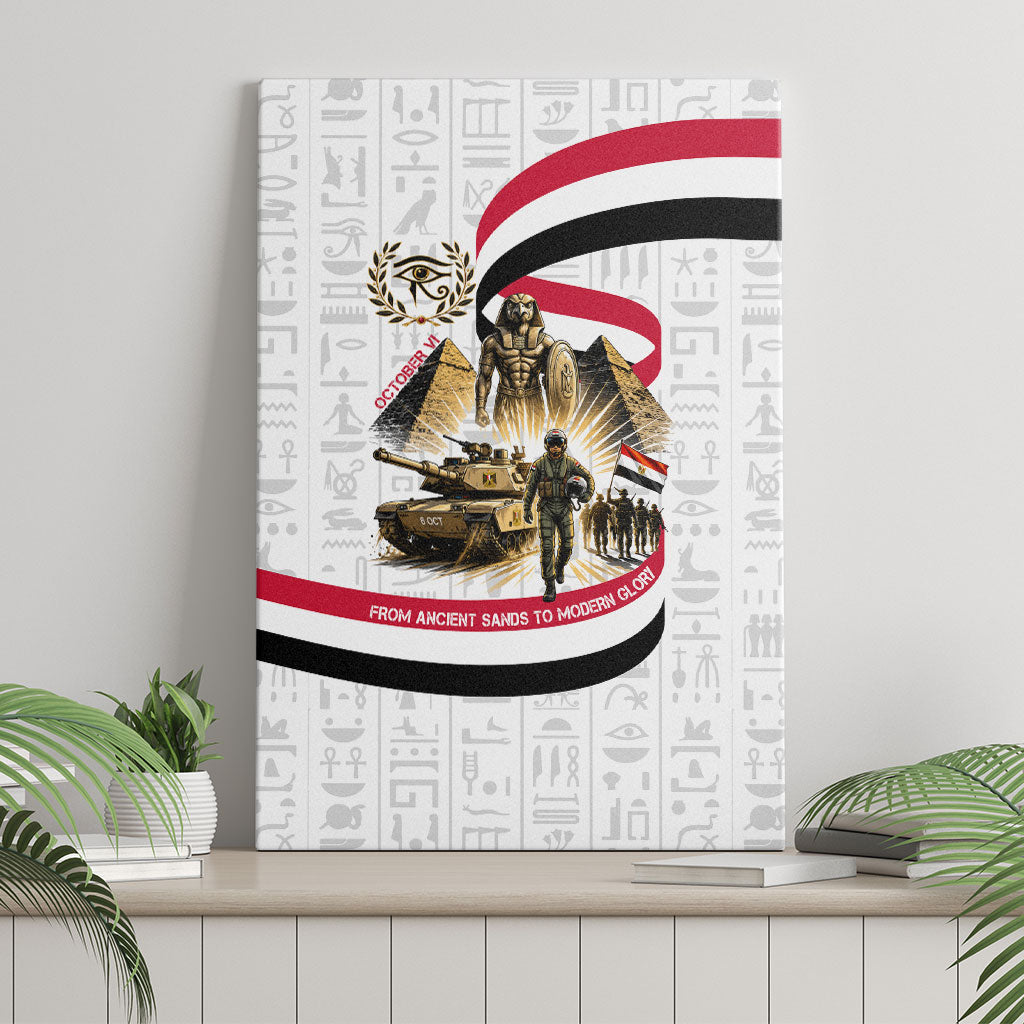 Egyptian Armed Forces Canvas Wall Art Military Pharaoh Pyramids Egyptian Hieroglyphs