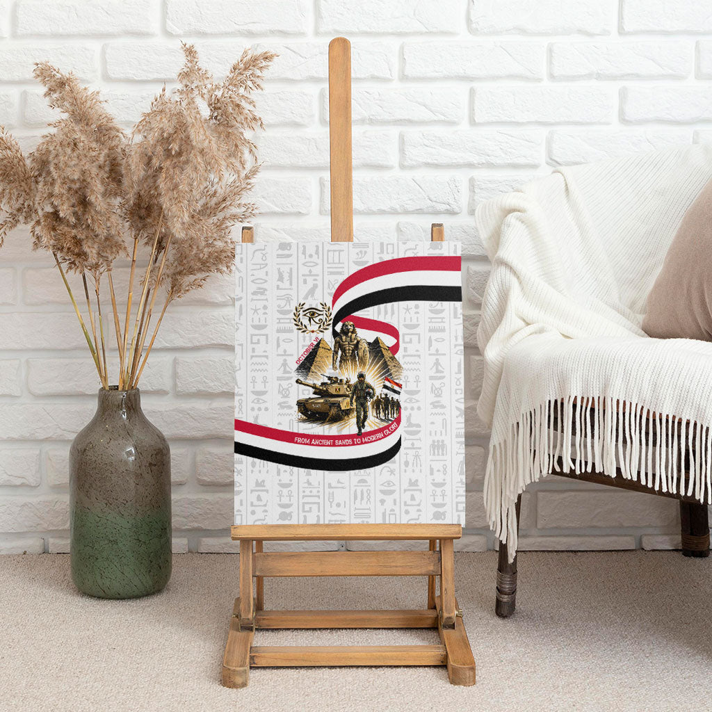 Egyptian Armed Forces Canvas Wall Art Military Pharaoh Pyramids Egyptian Hieroglyphs
