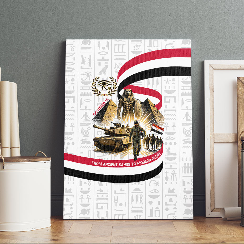 Egyptian Armed Forces Canvas Wall Art Military Pharaoh Pyramids Egyptian Hieroglyphs