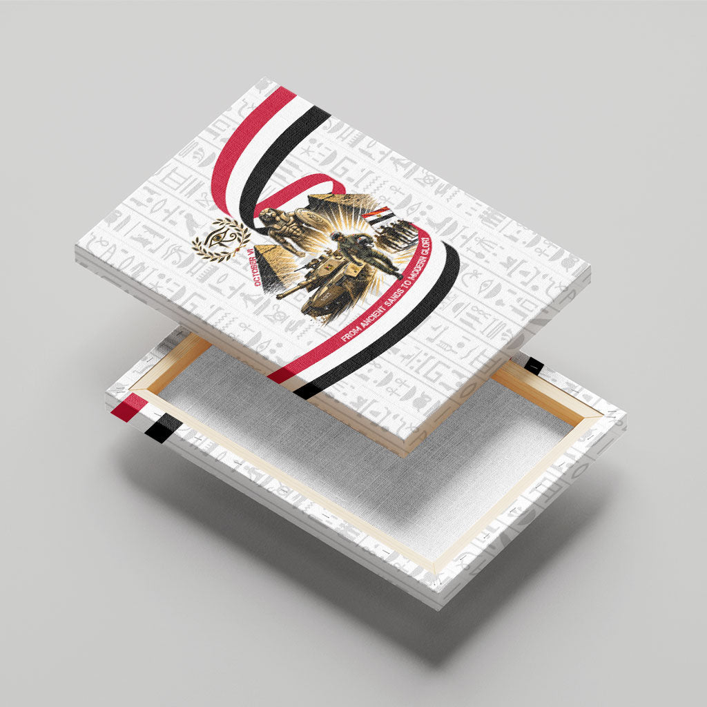 Egyptian Armed Forces Canvas Wall Art Military Pharaoh Pyramids Egyptian Hieroglyphs