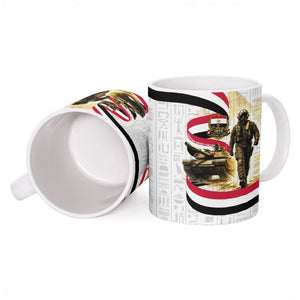 Egyptian Armed Forces Ceramic Mug Military Pharaoh Pyramids Egyptian Hieroglyphs