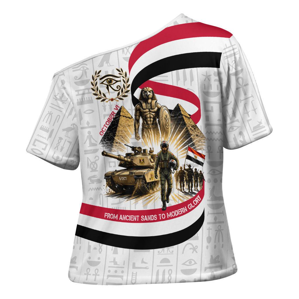 Egyptian Armed Forces Cross Shoulder Shirt Military Pharaoh Pyramids Egyptian Hieroglyphs