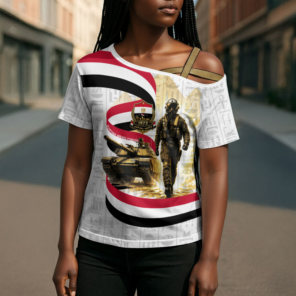 Egyptian Armed Forces Cross Shoulder Shirt Military Pharaoh Pyramids Egyptian Hieroglyphs