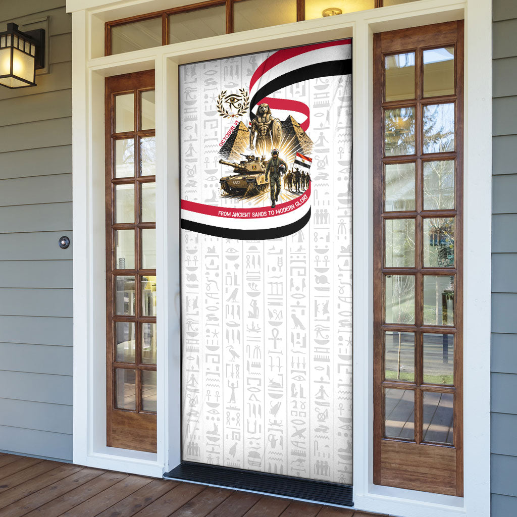 Egyptian Armed Forces Door Cover Military Pharaoh Pyramids Egyptian Hieroglyphs