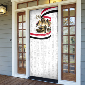 Egyptian Armed Forces Door Cover Military Pharaoh Pyramids Egyptian Hieroglyphs