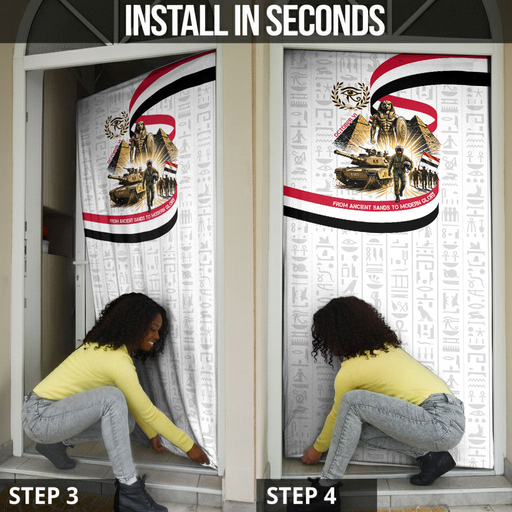Egyptian Armed Forces Door Cover Military Pharaoh Pyramids Egyptian Hieroglyphs