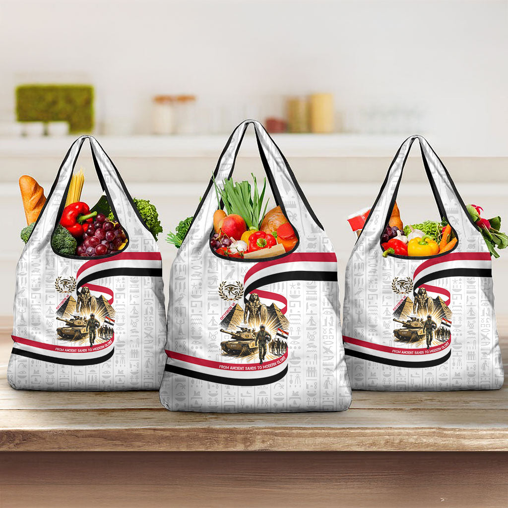 Egyptian Armed Forces Grocery Bag Military Pharaoh Pyramids Egyptian Hieroglyphs