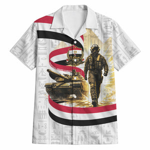 Egyptian Armed Forces Hawaiian Shirt Military Pharaoh Pyramids Egyptian Hieroglyphs
