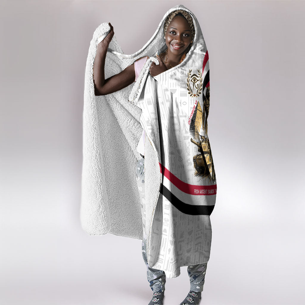 Egyptian Armed Forces Hooded Blanket Military Pharaoh Pyramids Egyptian Hieroglyphs